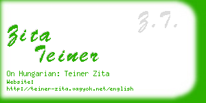 zita teiner business card